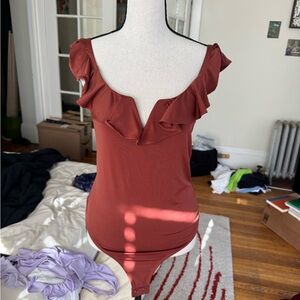 Express Rust Body Contour Top